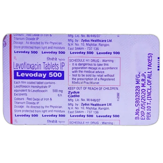 levoday 500mg tablet 10's
